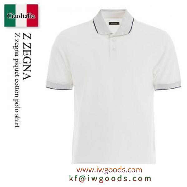 Z Zegna 偽物 ブランド 販売 piquet cotton polo shirt iwgoods.com:s3p9gp