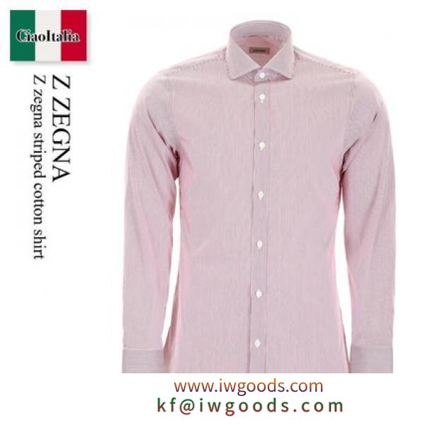Z Zegna スーパーコピー 代引　Striped Cotton Shirt iwgoods.com:fr609l