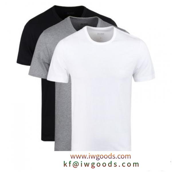 関税込◆HUGOBOSS 激安スーパーコピー　3枚組Tシャツ  グレー/ブラック/ホワイト iwgoods.com:elikf6