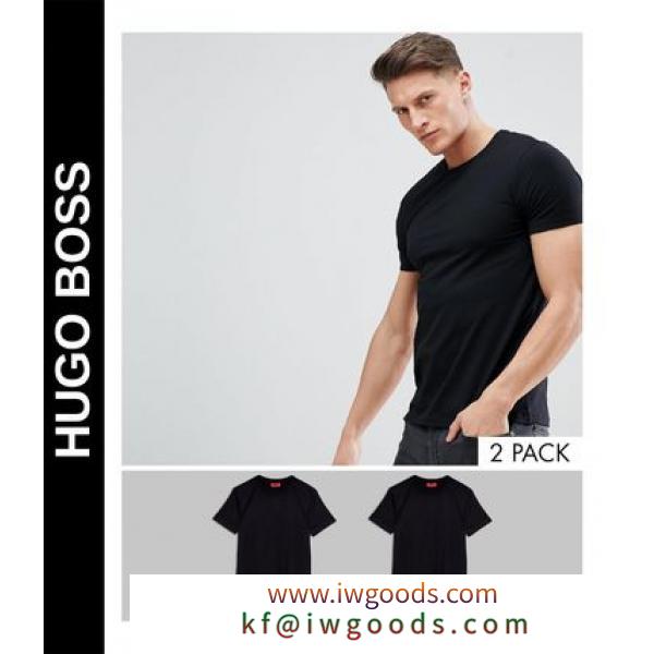 送料込★HUGO BOSS ブランドコピー★2 pack Tシャツ/black iwgoods.com:6ittb3