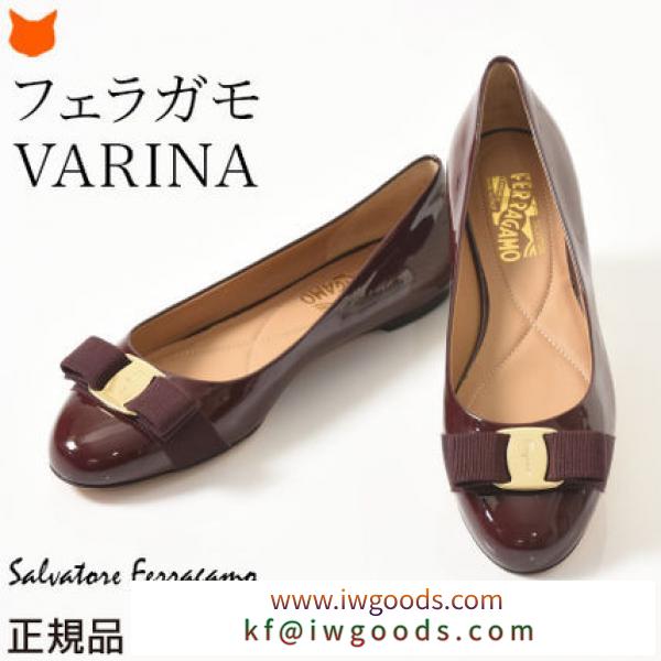 【Salvatore FERRAGAMO コピーブランド】フラット パンプス エナメル バレエ iwgoods.com:9vj204