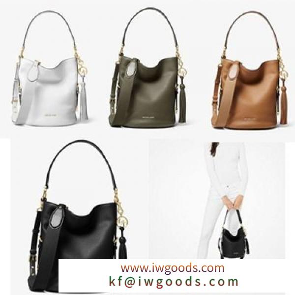 【Michael Kors ブランドコピー商品】Brooke Medium Pebbled Leather Bucket Bag☆ iwgoods.com:o35vm9