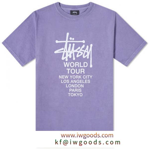 ★STUSSY ブランド コピー★ PIGMENT DYED TOUR Tシャツ  関税込★ iwgoods.com:gnxpun