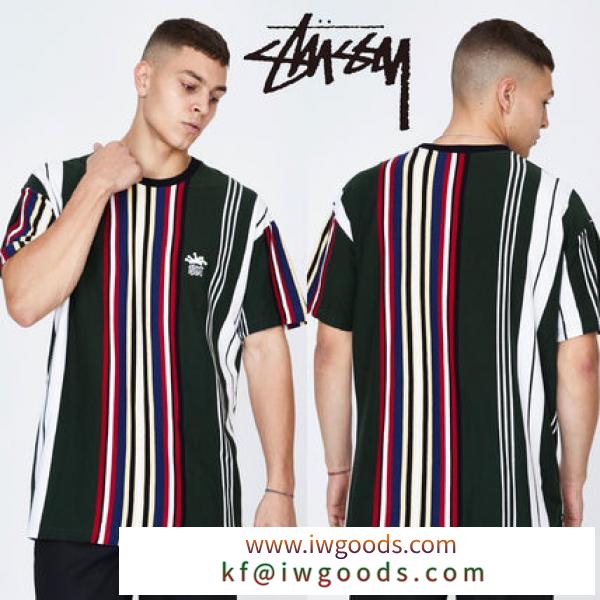 STUSSY ブランド コピー Valley Vert YD Stripe T-Shirt ストライプTシャツ iwgoods.com:v03rii