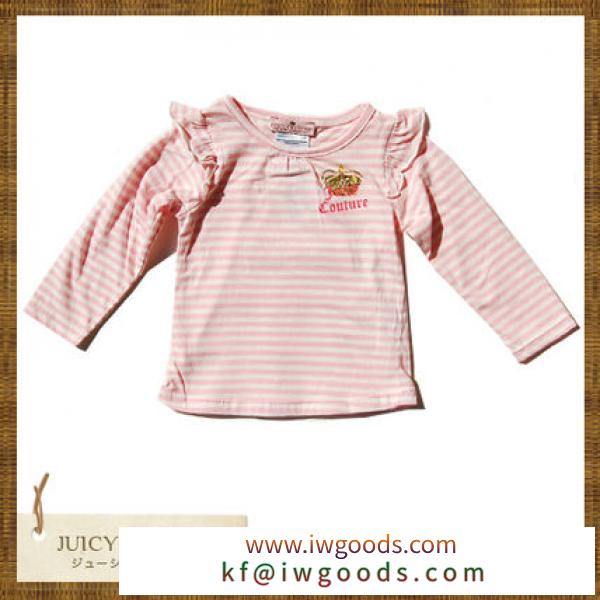 JUICY COUTURE 激安スーパーコピー ジューシー  pink x White 激安スーパーコピーストライプ 長袖Tシャツ iwgoods.com:zrwz4g