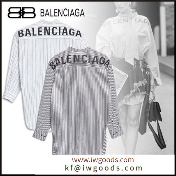 ◆BALENCIAGA ブランド コピーバレンシアガ コピー商品 通販 ロゴ スカーフカラースイングシャツ◆ iwgoods.com:4ssq34