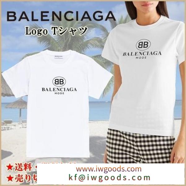 【即納・送料無料】BALENCIAGA コピー商品 通販 ロゴ プリント Tシャツ White スーパーコピー iwgoods.com:o5smkx