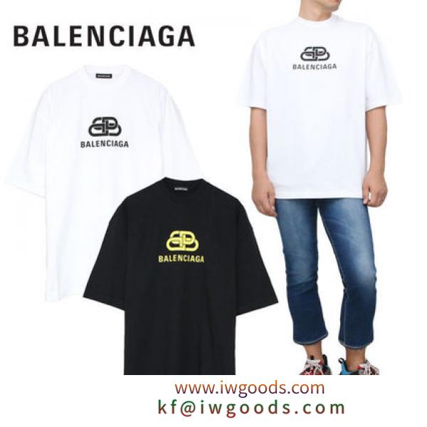 バレンシアガ コピー商品 通販 オーバーサイズ Tシャツ ロゴTシャツ BBロゴ iwgoods.com:khgwoi