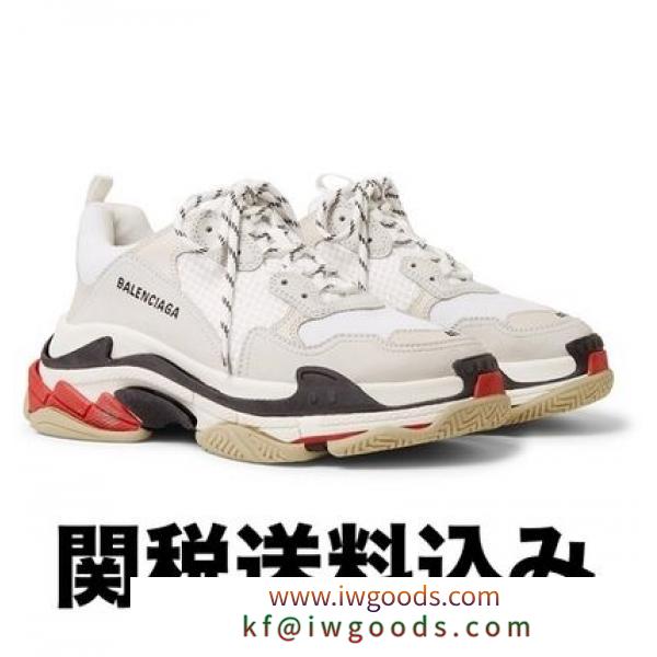 バレンシアガ スーパーコピー  【新作】Triple S Leather And Mesh Sneakers iwgoods.com:gqbc68