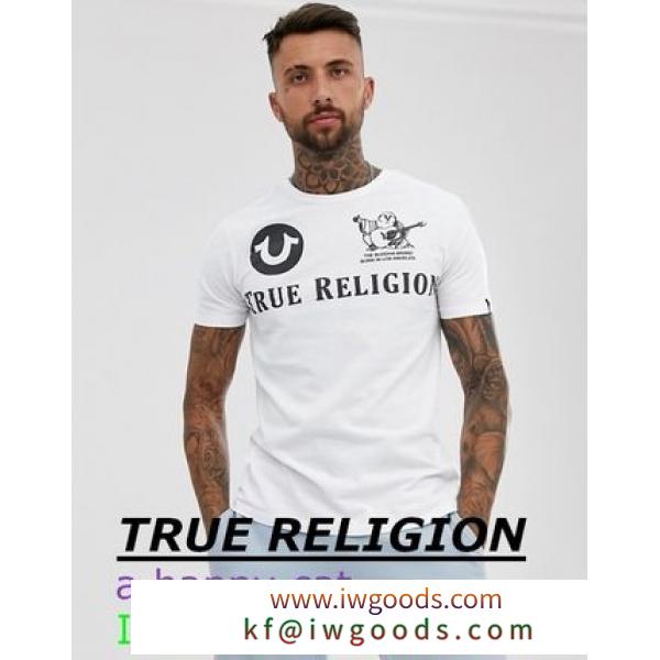 True Religion　チェストとバックロゴクルーネックTシャツ iwgoods.com:k9t12c
