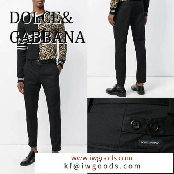 関税・送料込 Dolce & Gabbana コピー品 ロゴ アンクル テーラード パンツ iwgoods.com:1sode6