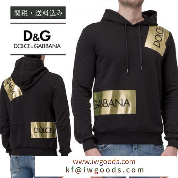 【Dolce&Gabbana スーパーコピー 代引】 LOGO HOODIE ロゴ パーカー テープ iwgoods.com:43yubn
