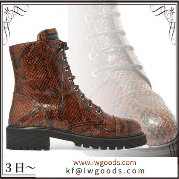関税込◆Snake-effect leather ankle boots iwgoods.com:j96hig