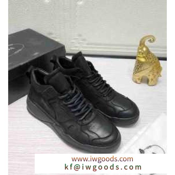 プラダ 靴 メンズ スニーカー 印象を軽やかに仕上げるアイテム PRADA コピー ブラック デイリー コーデ おすすめ 最安値 iwgoods.com jyW9Hj