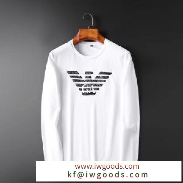 2色可選 長袖Tシャツ アルマーニ ARMANI 2019トレンドファッション新品 今から取り入れられるトレンド iwgoods.com KzOf8v