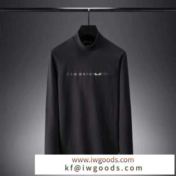 FENDI 長袖Tシャツ メンズ コーデに軽さを出す限定品 フェンディ コピー ブラック ホワイト カジュアル ソフト おすすめ 安価 iwgoods.com LLjKTv