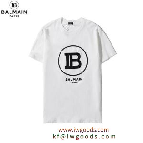 20SS☆送料込 半袖Tシャツ2色可選 今年の春トレンド バルマン BALMAIN 普段のファッション iwgoods.com aWry4D