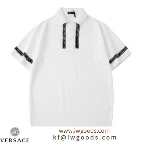2020春夏大活躍 2色可選 半袖Tシャツ 高級感あるデザイン ヴェルサーチ VERSACE 人気ブランドの新作 iwgoods.com uCqaOz