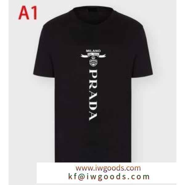 究極的な高級感が素敵 プラダ Tシャツ メンズ PRADA コピー 多色可選 2020限定 カジュアル ロゴ入り 通勤通学 シンプル 最低価格 iwgoods.com DqWT1D
