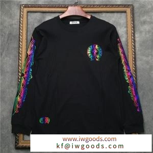 印象的なきこなしに最適 CHROME HEARTS 長袖Tシャツ メンズ クロムハーツ 服 通販 スーパーコピー 黒白2色 ロゴ ブランド 安価 iwgoods.com KfC0Lj