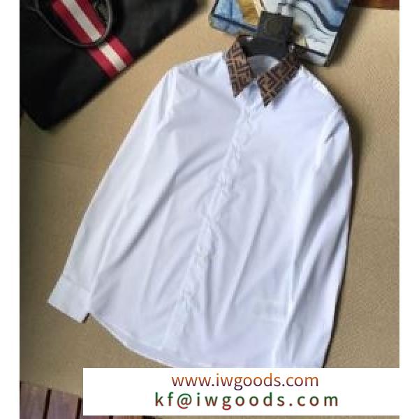 2020最新入荷FENDIコピー ホワイト コットン ビジネスシャツ サイズ 着こなしフェンデイ 新作FS0751A4S6F0QA0 iwgoods.com mG15rm