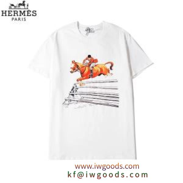 半袖Tシャツ 3色可選 20新作です エルメスストリート系に大人気  HERMES  デザインお洒落 iwgoods.com jiKXDC