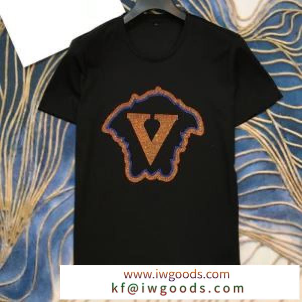 多色可選 やはり人気ブランド 半袖Tシャツ ファッションに取り入れよう ヴェルサーチ VERSACE ランキング1位 iwgoods.com 4LHTzm