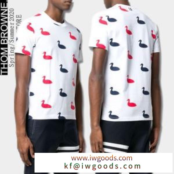 2色可選 スタイルアップ 半袖Tシャツ シンプルなファッション トムブラウン 2020モデル  THOM BROWNE iwgoods.com 99fWfa