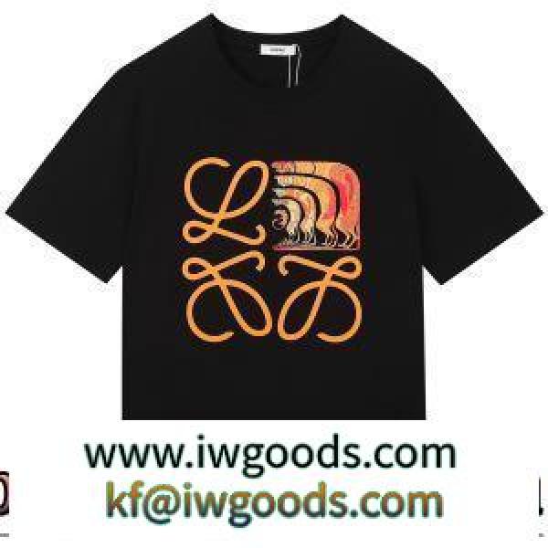 スタイリッシュな印象 半袖Tシャツ 2022春夏 快適な着心地 気軽にカジュアルに使える 2色可選 ロエベ偽物ブランド iwgoods.com PXz4Lv