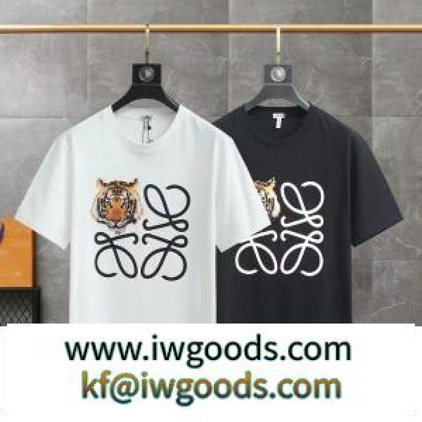 シンプルな夏の装い LOEWEアナグラム ロエベコピー 半袖Tシャツ 2022限定セール2色可選 個性でトレンド iwgoods.com L5jCqC