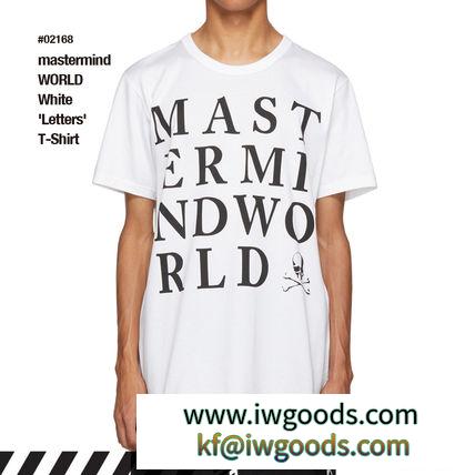 人気話題！スーパーコピー 代引 Mastermind WORLD White スーパーコピー 代引 'Letters' T-Shirt iwgoods.com:aixj06-3