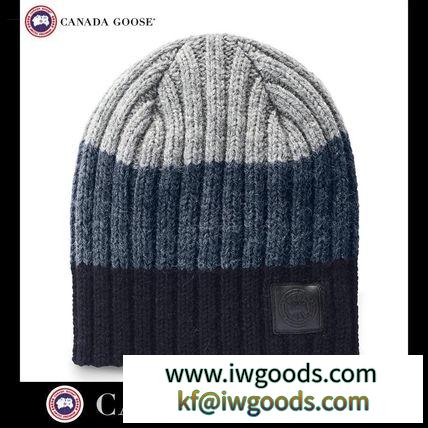 CANADA Goose スーパーコピー ニット帽 メンズ ネイビー カラーブロック ウール iwgoods.com:1ipros-3