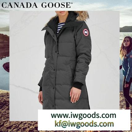 ☆ CANADA Goose 偽物 ブランド 販売 Shelburne グレー ファーパーカーコート iwgoods.com:vnyo9v-3