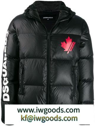 【関税負担】 DSQUARED2 偽物 ブランド 販売 Leaf print padded jacket iwgoods.com:27ubmk-3