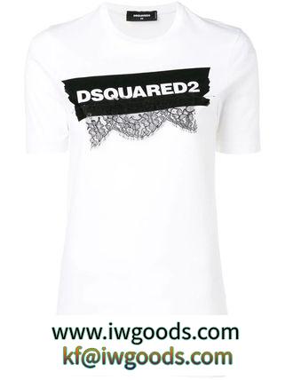 D SQUARED2◇値下げ★DSQUARED レース applique ロゴ Tシャツ iwgoods.com:rxb5aa-3