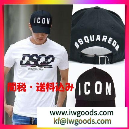 ☆ DSQUARED2 激安スーパーコピー☆　 ICON　ロゴ　 BASEBALL　 CAP　ブラック iwgoods.com:j6ataj-3