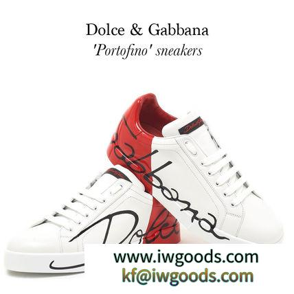 Dolce & Gabbana スーパーコピー 代引 ポルトフィーノ レザー＆エナメルスニーカー iwgoods.com:4d5173-3