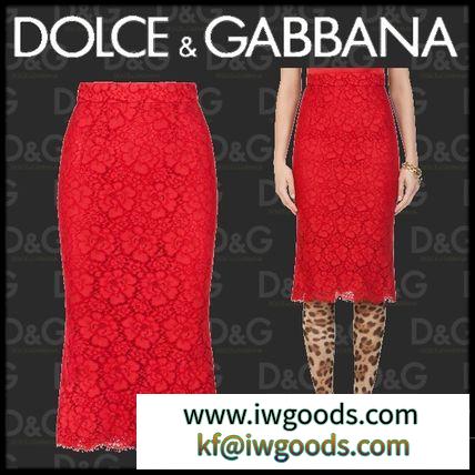 新作【Dolce&Gabbana ブランドコピー】ロンゲットスカート コードレース レッド iwgoods.com:darbtz-3
