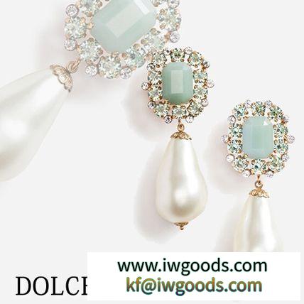 【Dolce & Gabbana ブランドコピー】即対応パール ラインストーンイヤリング iwgoods.com:0ygou9-3