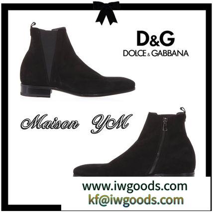 送込*Dolce & Gabbana 偽物 ブランド 販売*新作*メンズブラックスエードブーツ iwgoods.com:goohbi-3