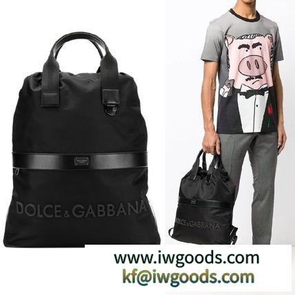 【Dolce & Gabbana ブランドコピー通販】Logo Strap 2WAY バックパック 黒 iwgoods.com:hkjnpn-3