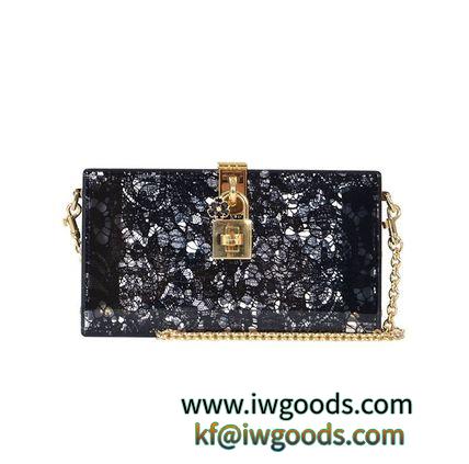 【Dolce & Gabbana ブランドコピー商品】ボックス クラッチ ２ウエイ シースルー黒 iwgoods.com:leifzv-3