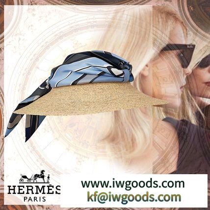 エルメス ブランドコピー通販 HERMES 偽物 ブランド 販売 2019SS ブルー シルクツイルトリム リタ帽子 iwgoods.com:4mtco4-3