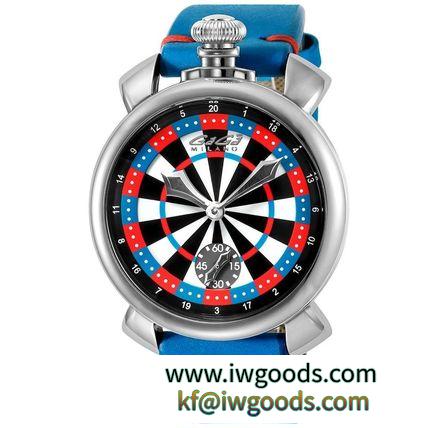 ガガミラノ ブランドコピー通販 メンズ 腕時計 MANUALE 48MM 時計 ブルー レザー iwgoods.com:qbfnqy-3