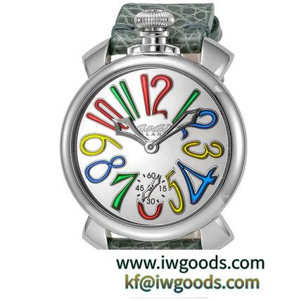 ガガミラノ 激安コピー 時計 MANUALE 48MM MIRROR 腕時計 グリーン/シルバー iwgoods.com:zlsfca-3