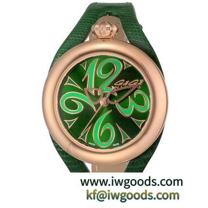 ガガミラノ 偽ブランド 腕時計 42MM 6071.04 時計 グリーン/ピンクゴールド iwgoods.com:4erghm-3