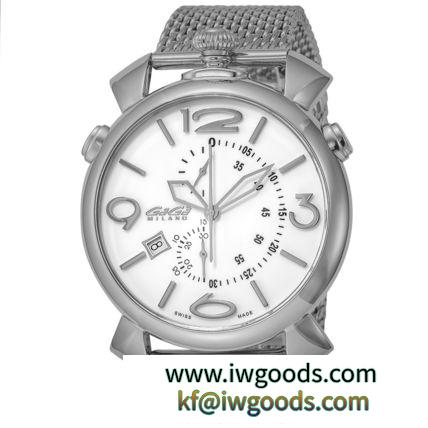 人気！ガガミラノ 偽物 ブランド 販売 5097.02BR ビジネス メンズ シルバー 腕時計 iwgoods.com:imb5aw-3