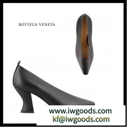 【Bottega VENETA ブランド コピー(ﾎﾞｯﾃｶﾞ･ｳﾞｪﾈﾀ)】ブラック レザーパンプス iwgoods.com:rqae99-3