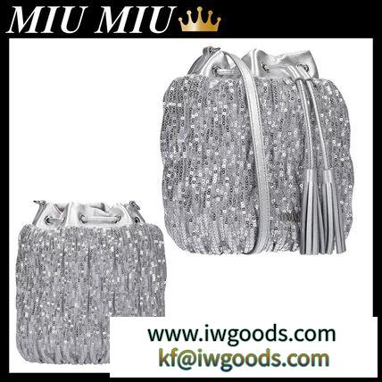 MIU MIU SEQUINNED BUCKET BAG WITH LEATHER DETAILS iwgoods.com:qv1ozm-3