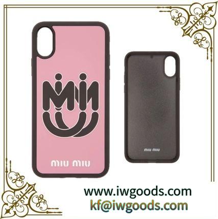 【新作】Miu Miu ロゴ iPhone X/XSケース ピンク&ブラック iwgoods.com:cajnee-3